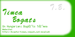 timea bogats business card